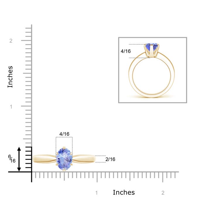 A - Tanzanite / 1.9 CT / 14 KT Yellow Gold