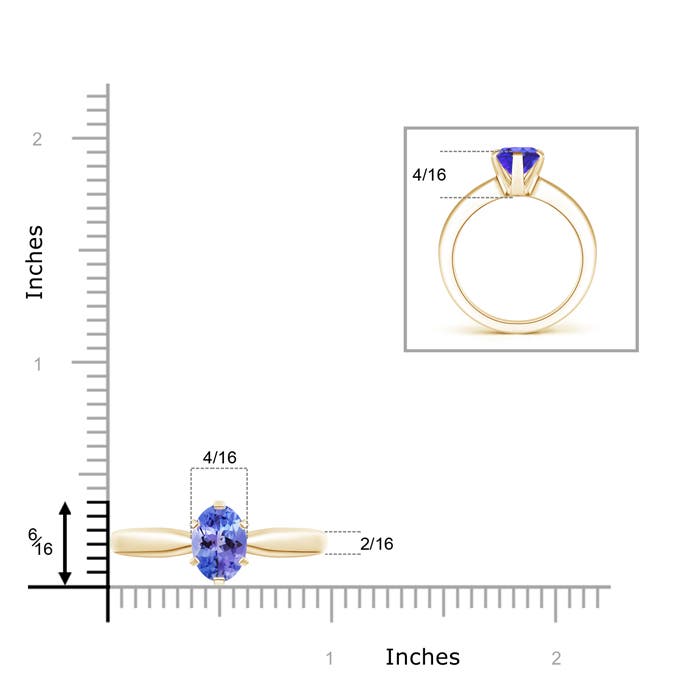 AA - Tanzanite / 1.9 CT / 14 KT Yellow Gold