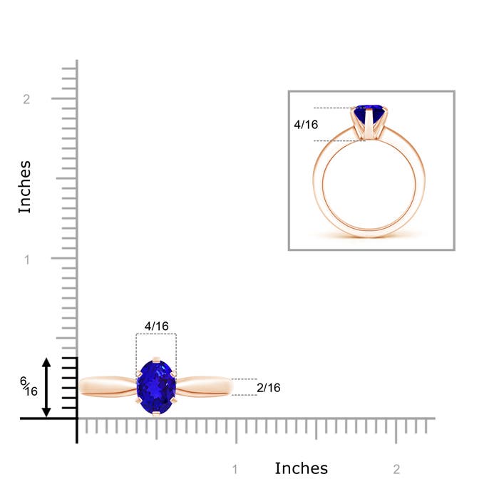 AAAA - Tanzanite / 1.9 CT / 14 KT Rose Gold