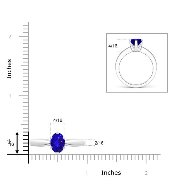 AAAA - Tanzanite / 1.9 CT / 14 KT White Gold