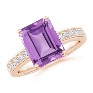 Emerald Cut A Amethyst