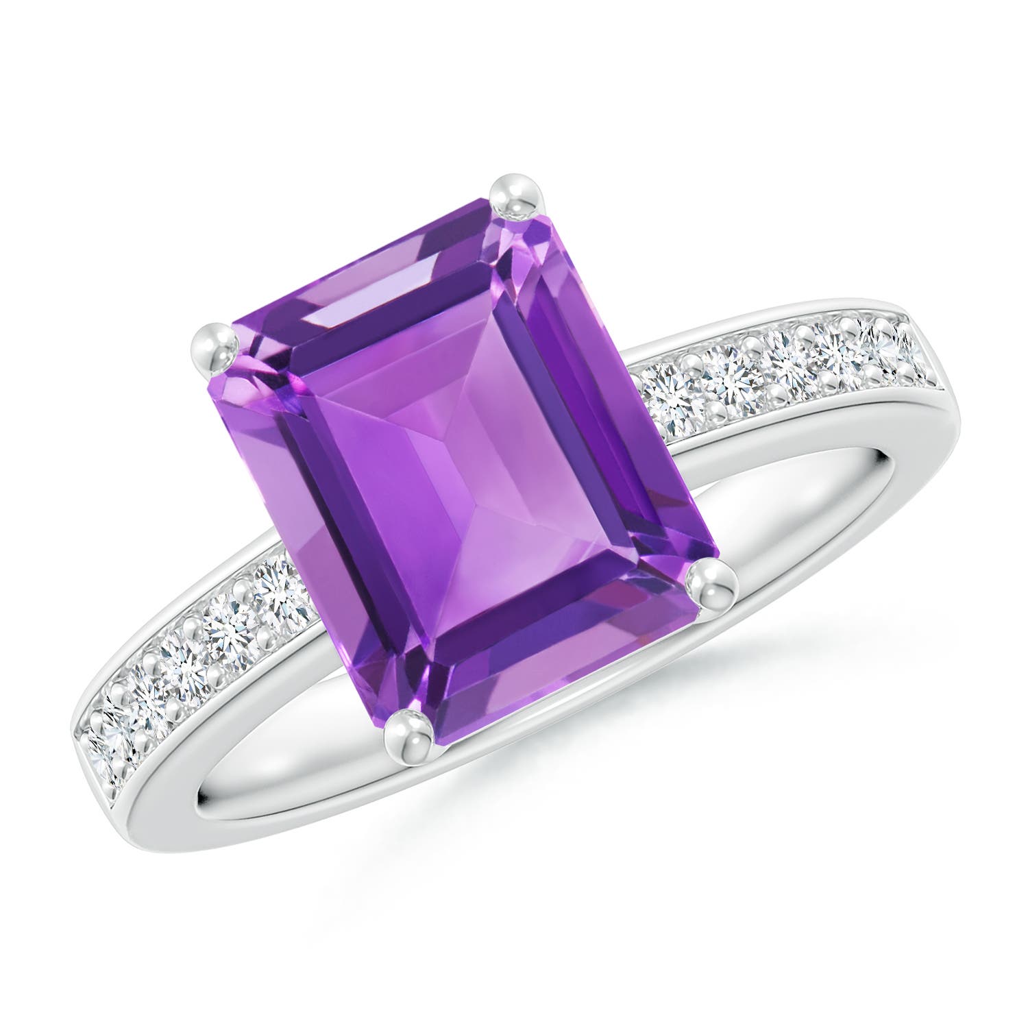 AA - Amethyst / 3.07 CT / 14 KT White Gold