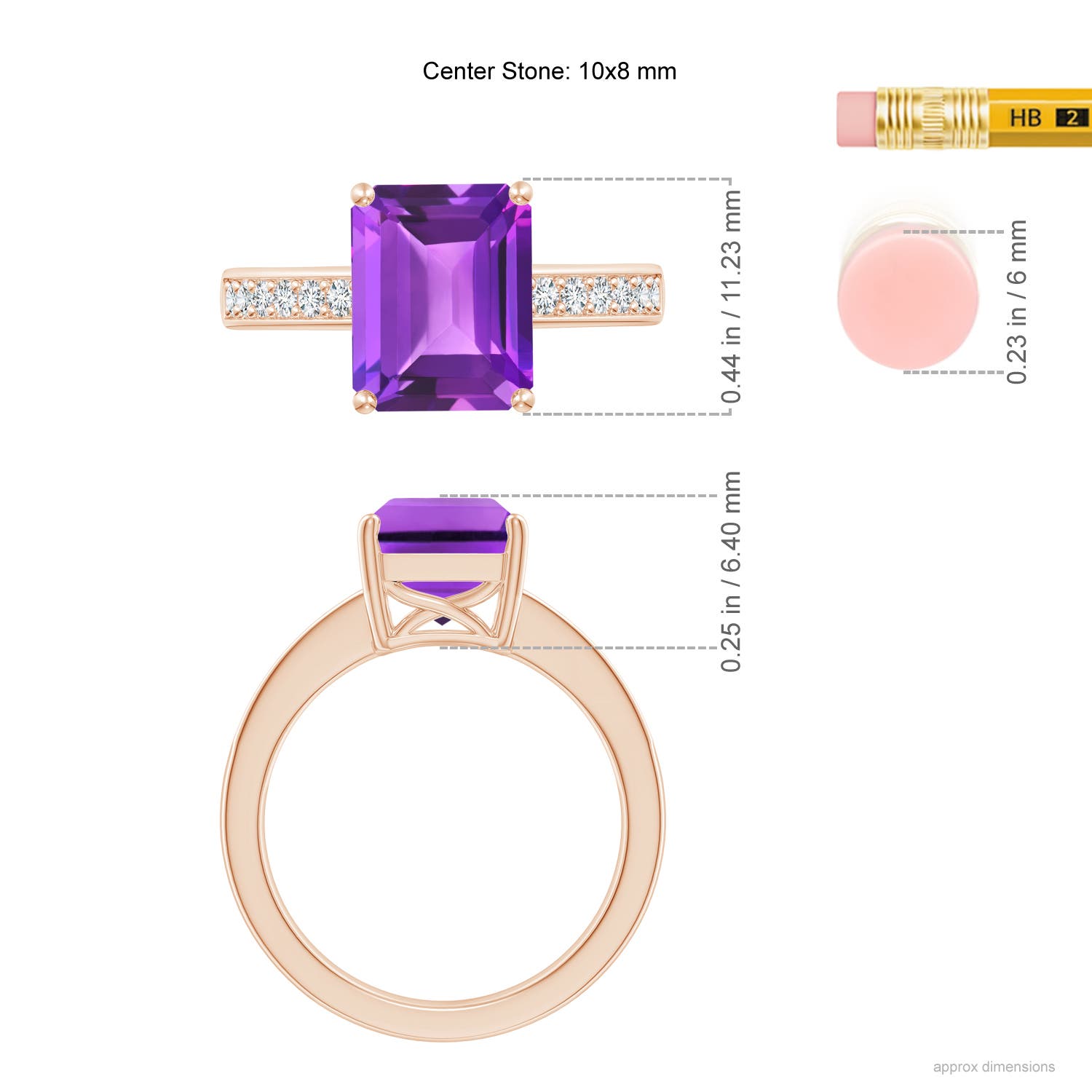 AAA - Amethyst / 3.07 CT / 14 KT Rose Gold