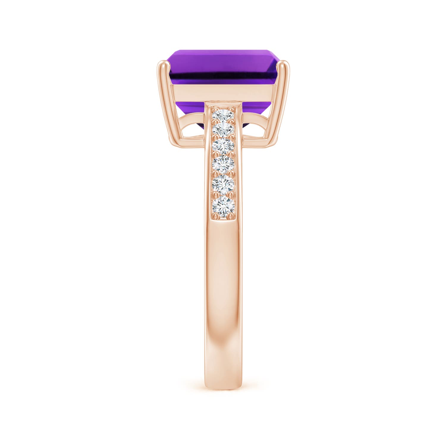 AAAA - Amethyst / 3.07 CT / 14 KT Rose Gold