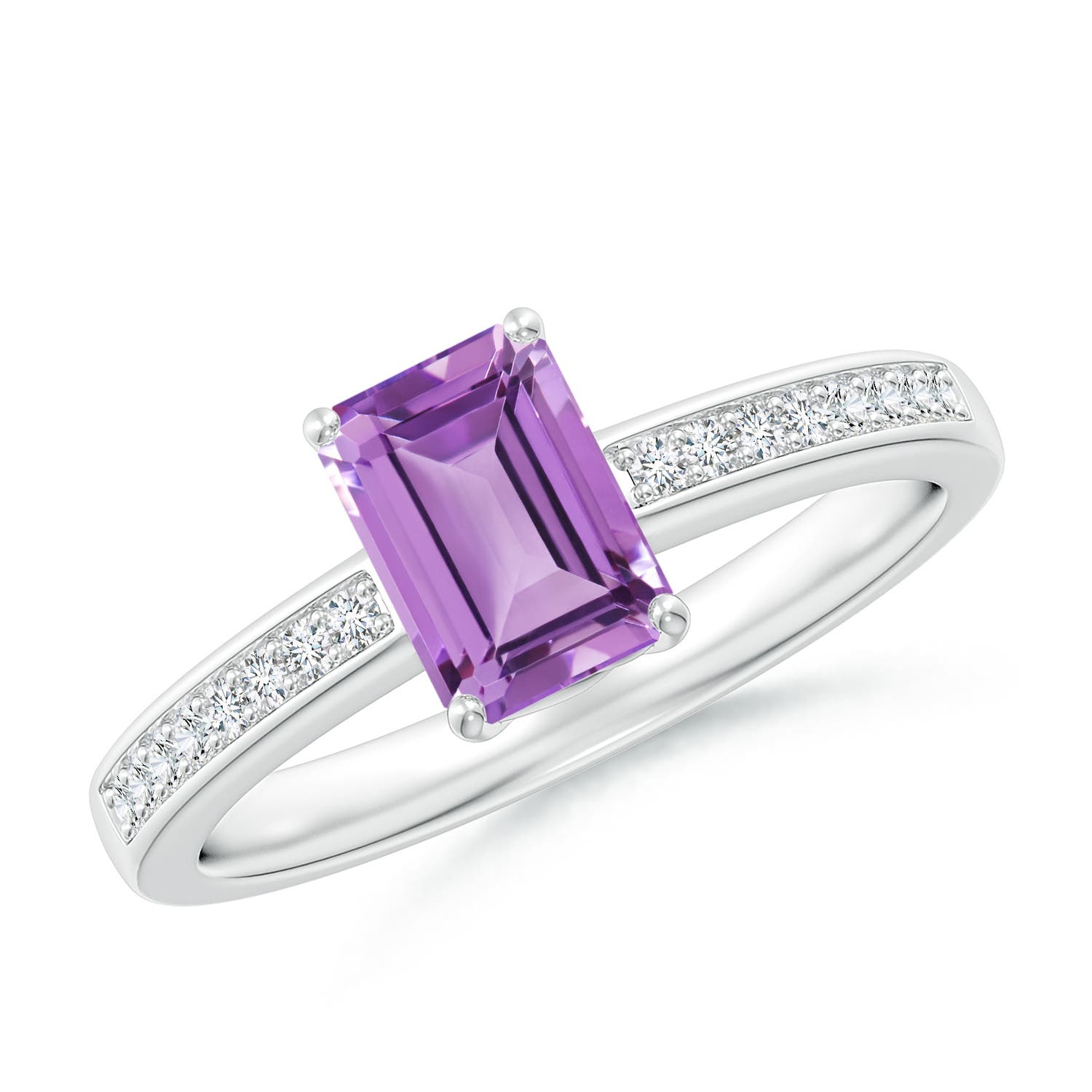 A - Amethyst / 1.03 CT / 14 KT White Gold