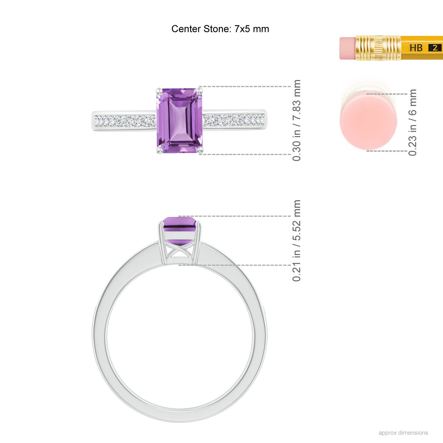 A - Amethyst / 1.03 CT / 14 KT White Gold