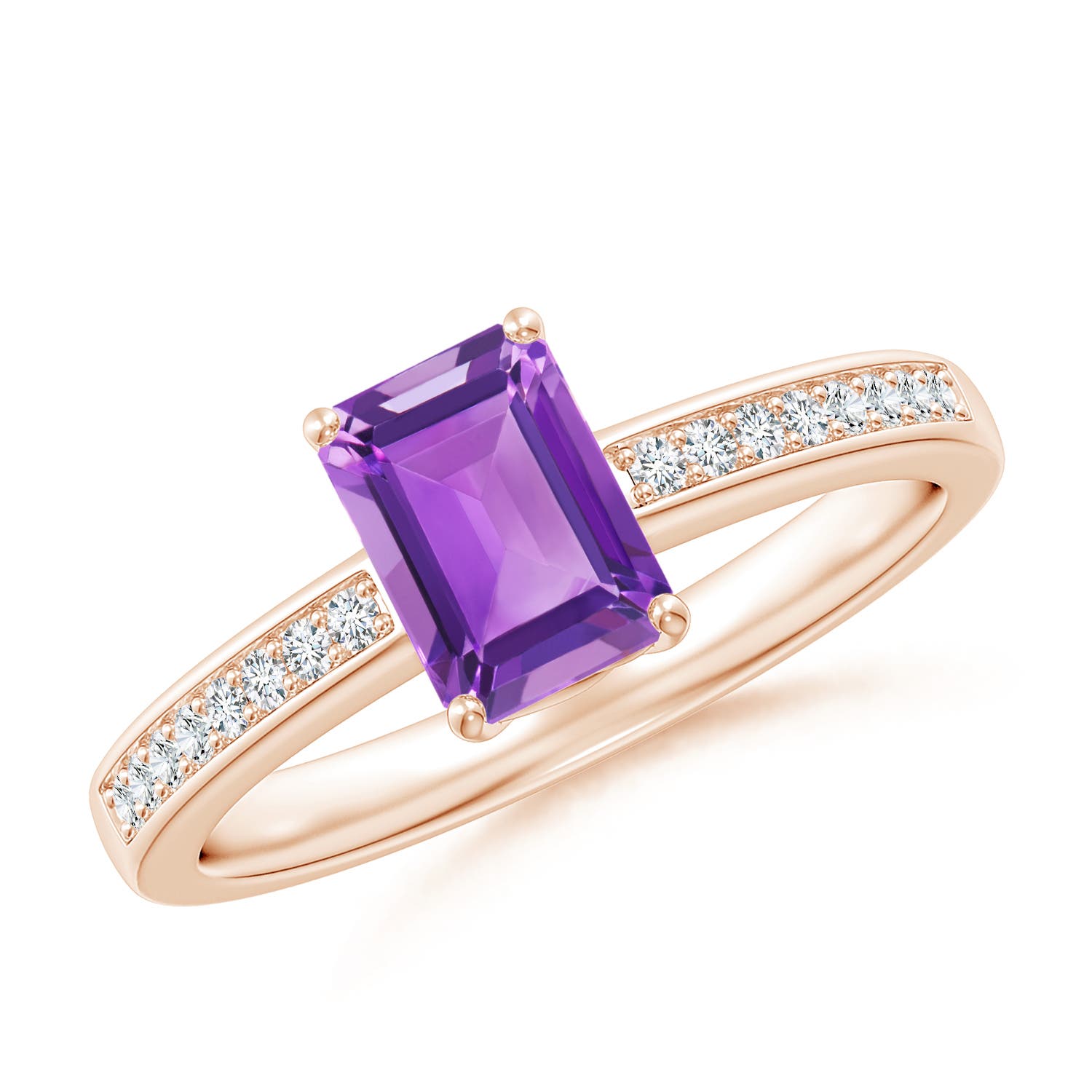 AA - Amethyst / 1.03 CT / 14 KT Rose Gold