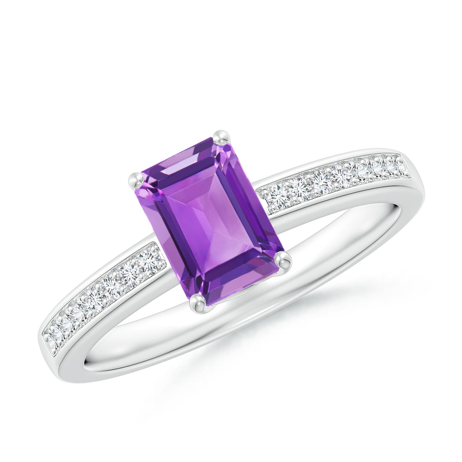 AA - Amethyst / 1.03 CT / 14 KT White Gold