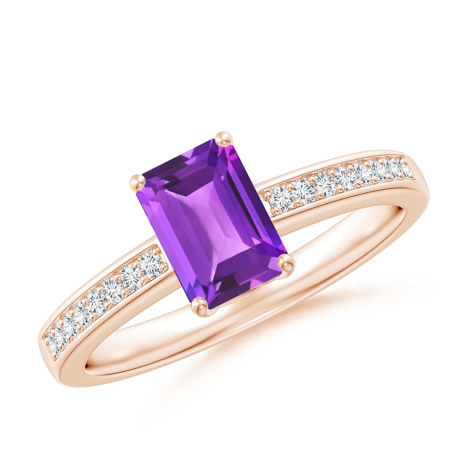 AAA - Amethyst / 1.03 CT / 14 KT Rose Gold