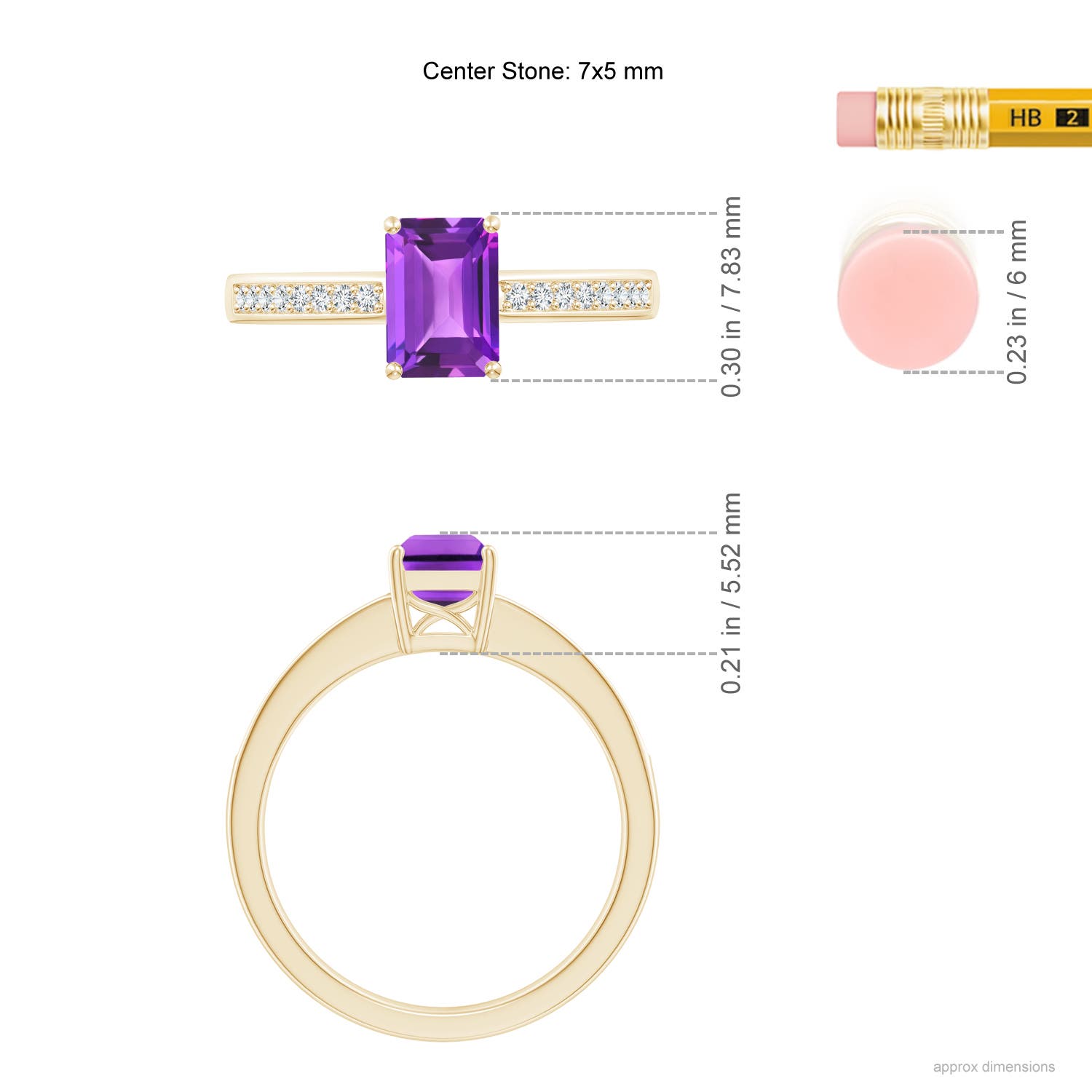 AAA - Amethyst / 1.03 CT / 14 KT Yellow Gold