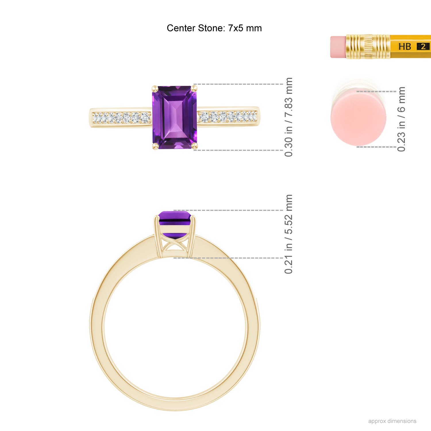 AAAA - Amethyst / 1.03 CT / 14 KT Yellow Gold