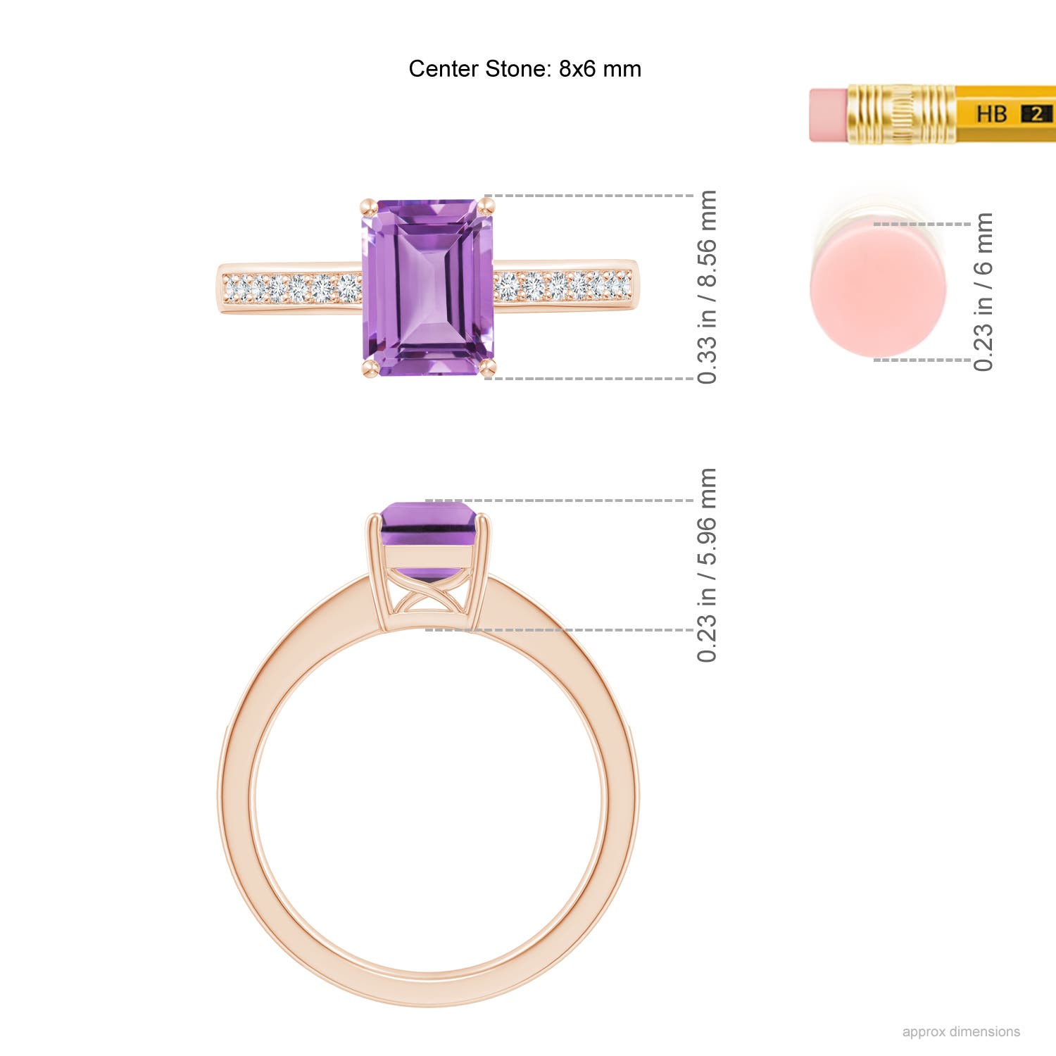 A - Amethyst / 1.64 CT / 14 KT Rose Gold