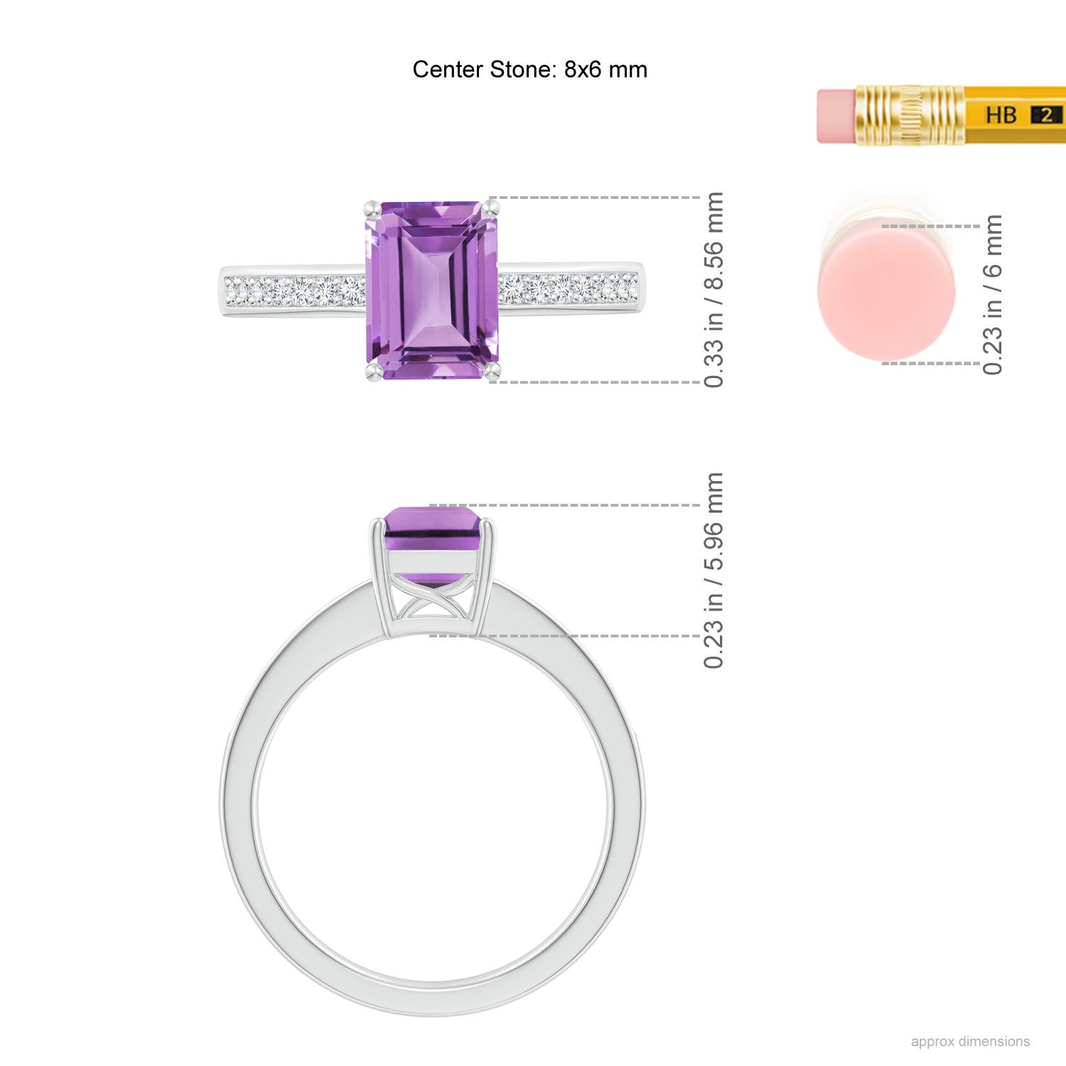 A - Amethyst / 1.64 CT / 14 KT White Gold