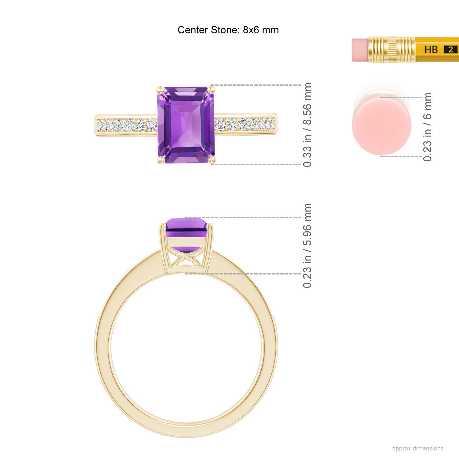 AA - Amethyst / 1.64 CT / 14 KT Yellow Gold