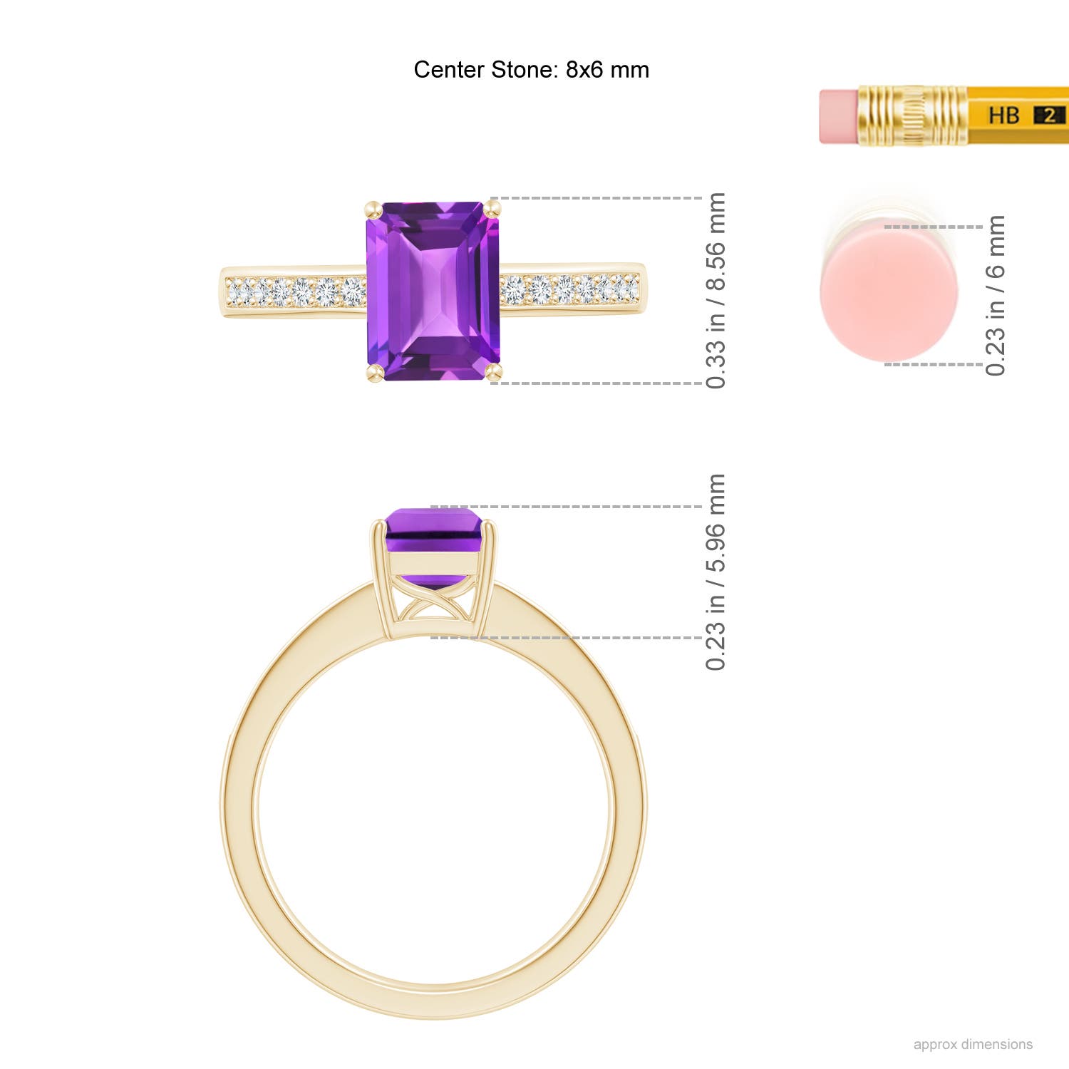 AAA - Amethyst / 1.64 CT / 14 KT Yellow Gold