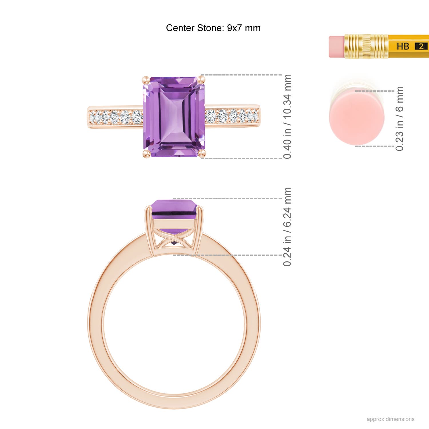 A - Amethyst / 2.34 CT / 14 KT Rose Gold