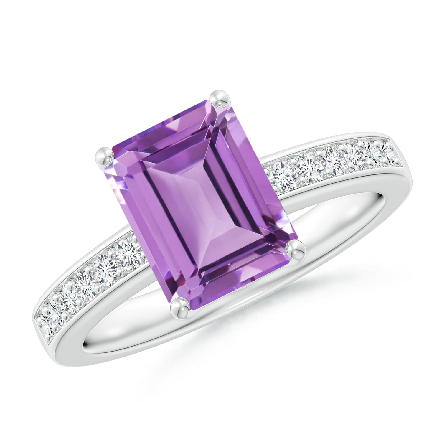 A - Amethyst / 2.34 CT / 14 KT White Gold