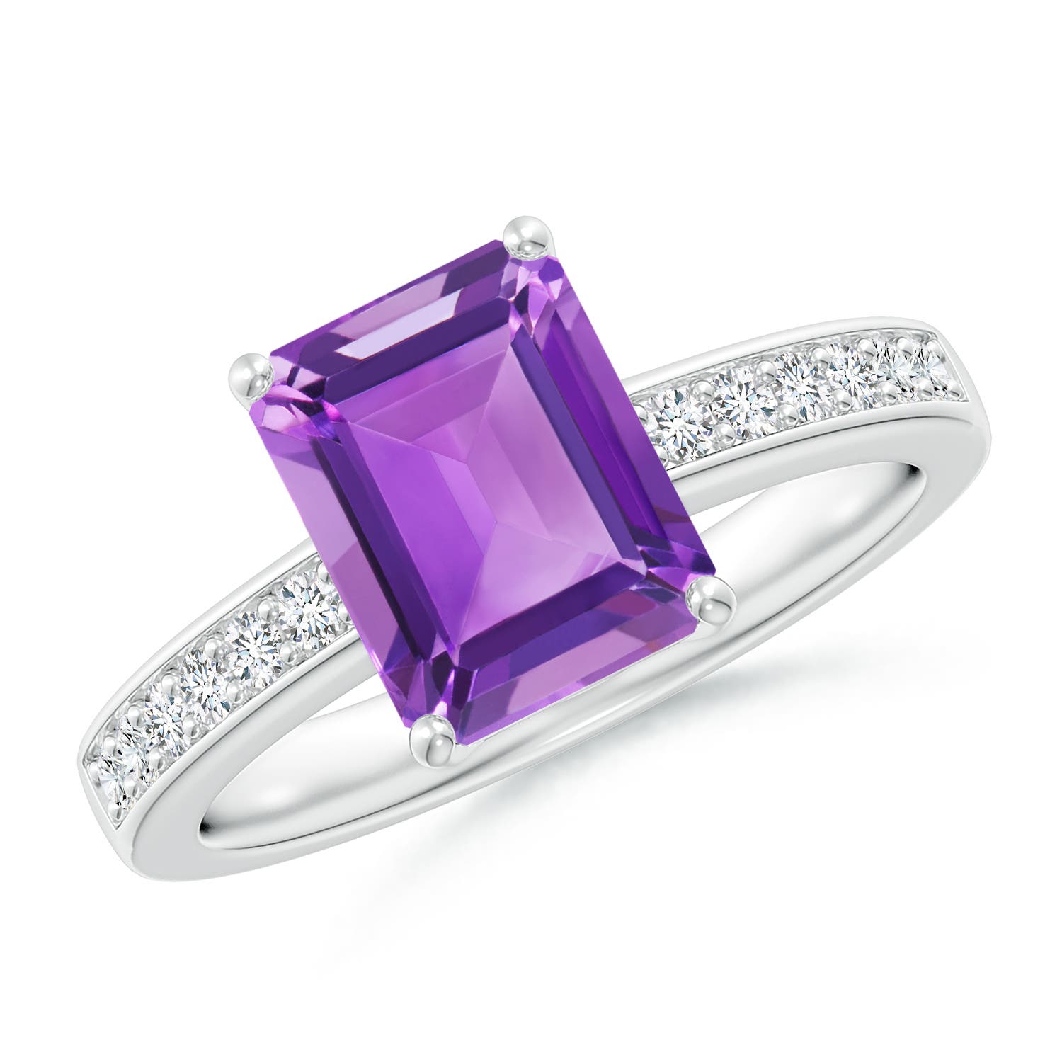 AA - Amethyst / 2.34 CT / 14 KT White Gold