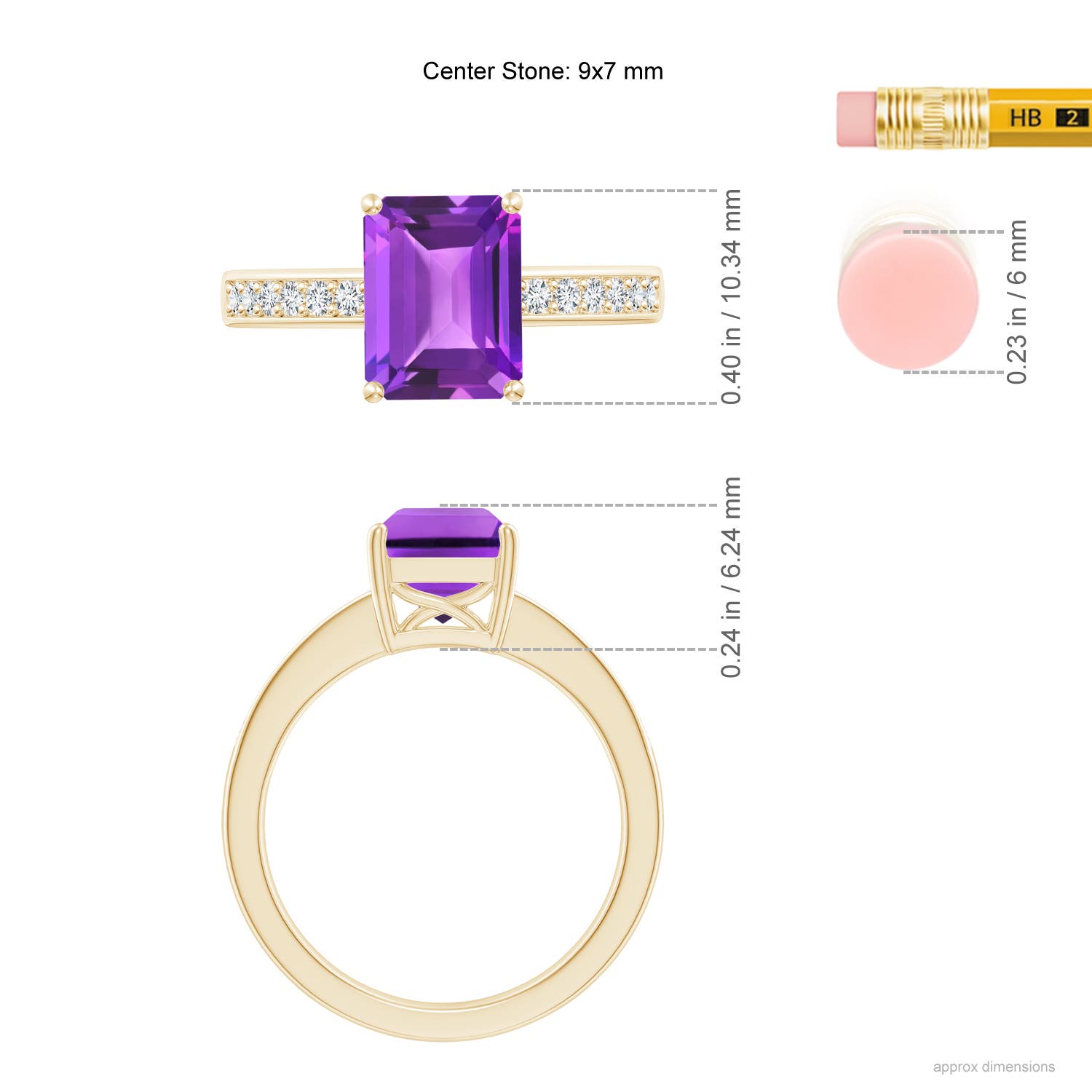 AAA - Amethyst / 2.34 CT / 14 KT Yellow Gold