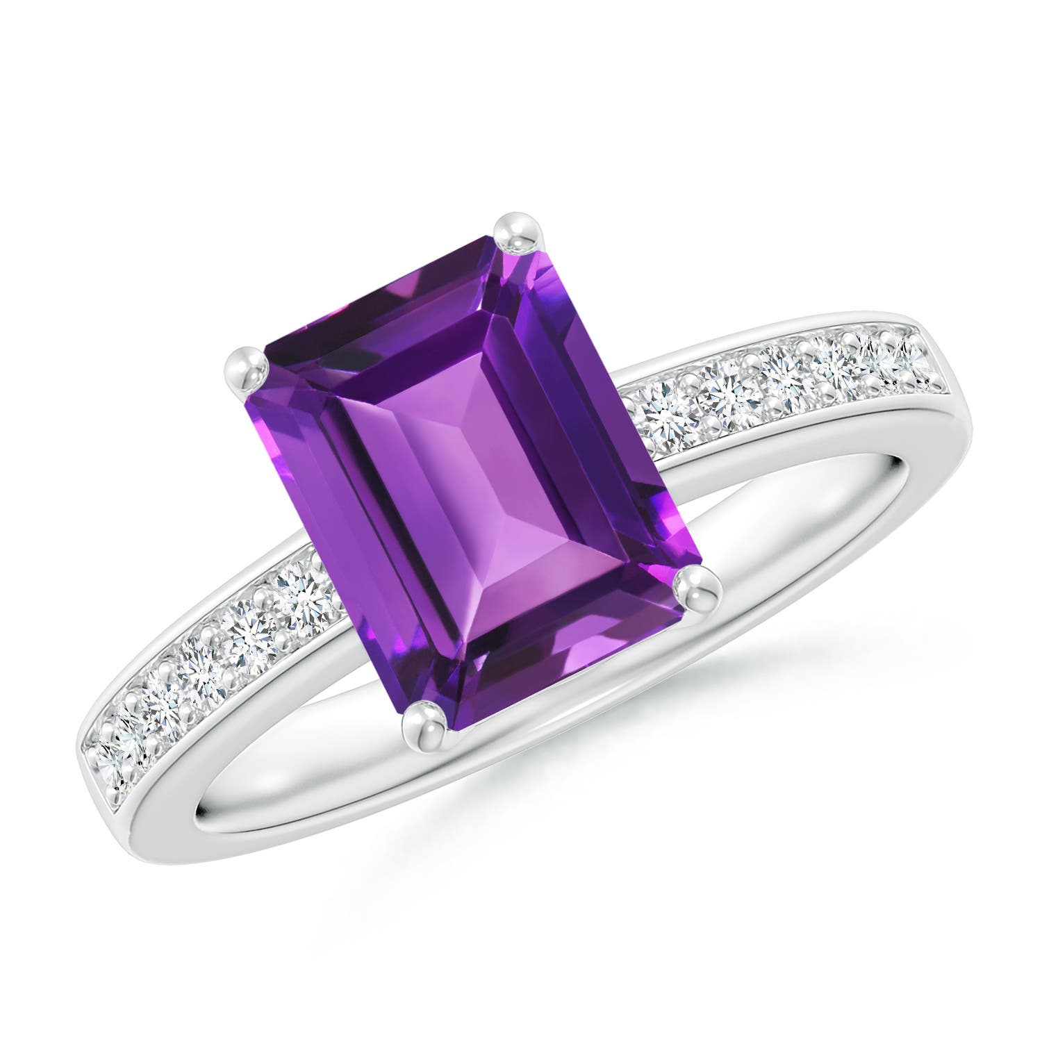 AAAA - Amethyst / 2.34 CT / 14 KT White Gold