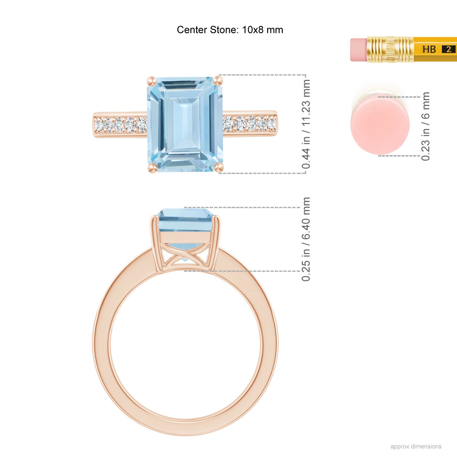 AA - Aquamarine / 3.17 CT / 14 KT Rose Gold