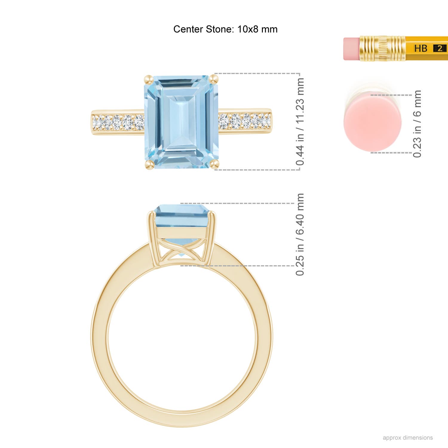 AA - Aquamarine / 3.17 CT / 14 KT Yellow Gold