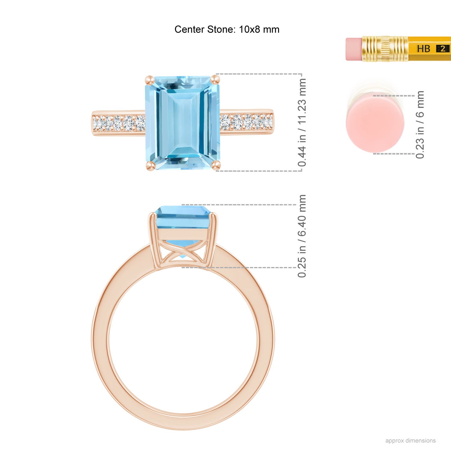 AAAA - Aquamarine / 3.17 CT / 14 KT Rose Gold