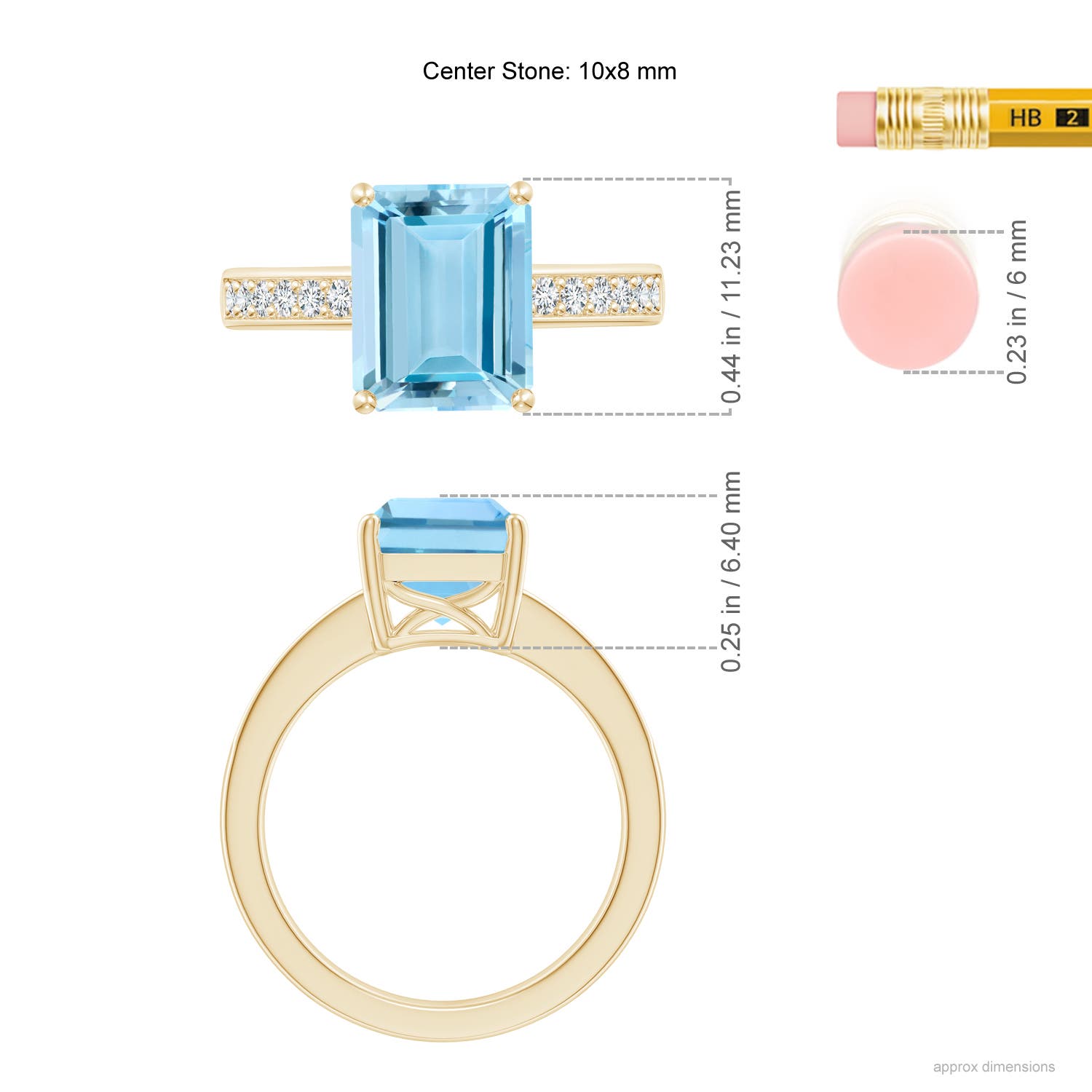 AAAA - Aquamarine / 3.17 CT / 14 KT Yellow Gold