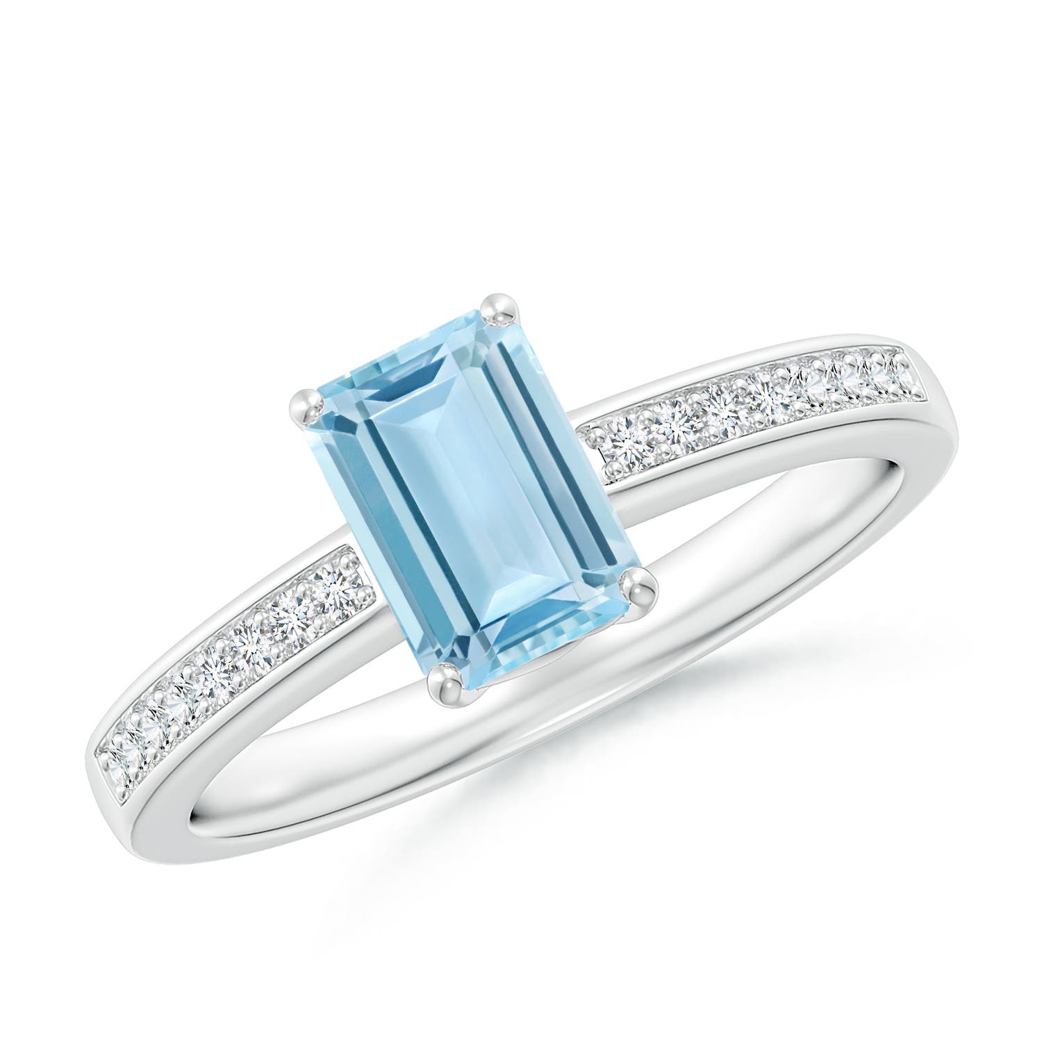 AAA - Aquamarine / 0.93 CT / 14 KT White Gold