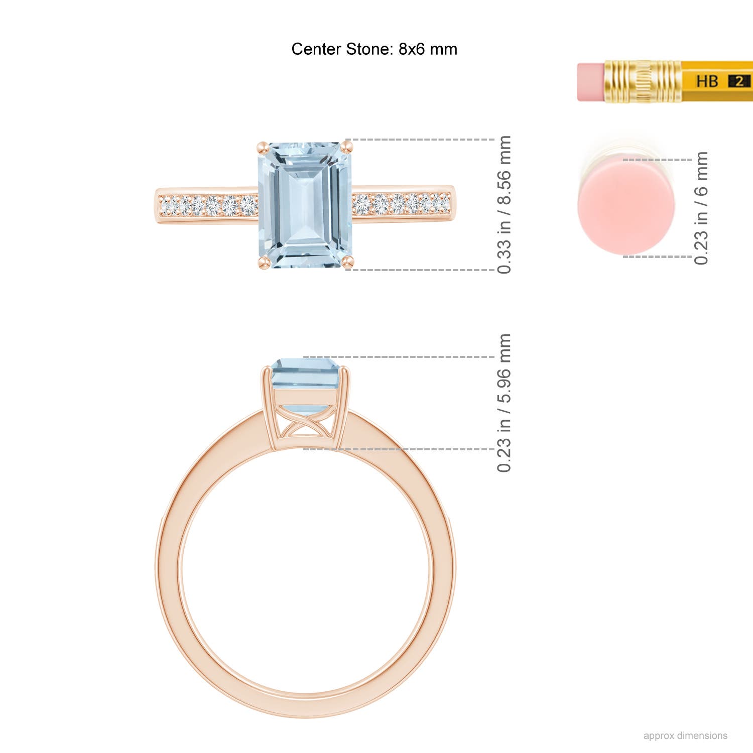 A - Aquamarine / 1.49 CT / 14 KT Rose Gold