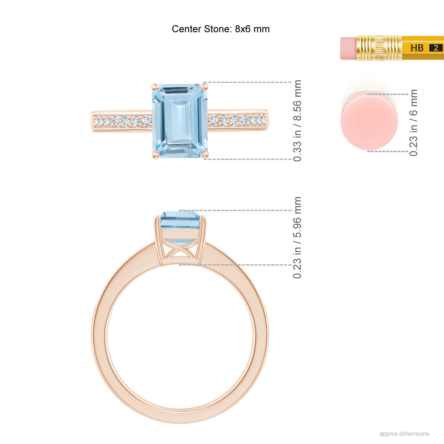 AA - Aquamarine / 1.49 CT / 14 KT Rose Gold