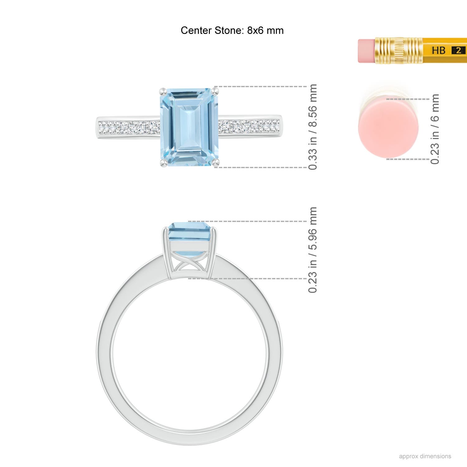 AA - Aquamarine / 1.49 CT / 14 KT White Gold