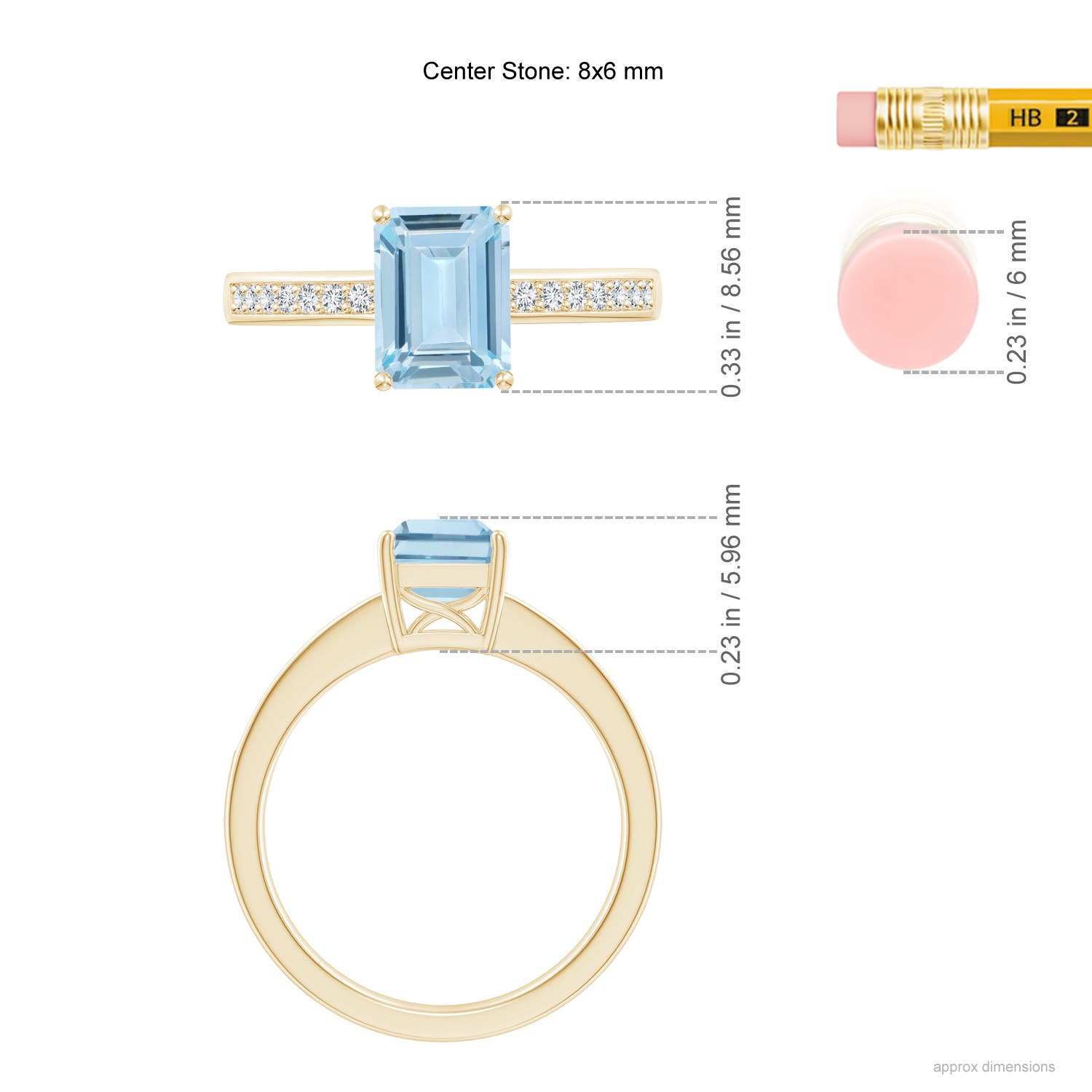 AA - Aquamarine / 1.49 CT / 14 KT Yellow Gold