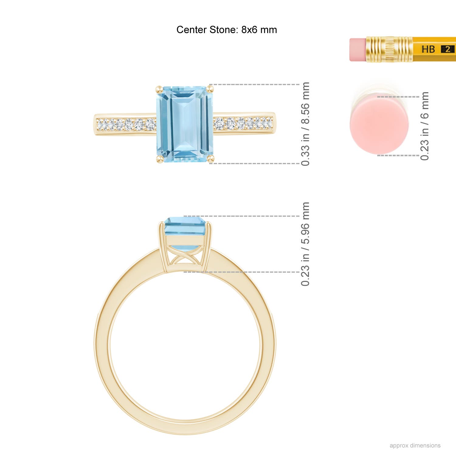 AAA - Aquamarine / 1.49 CT / 14 KT Yellow Gold