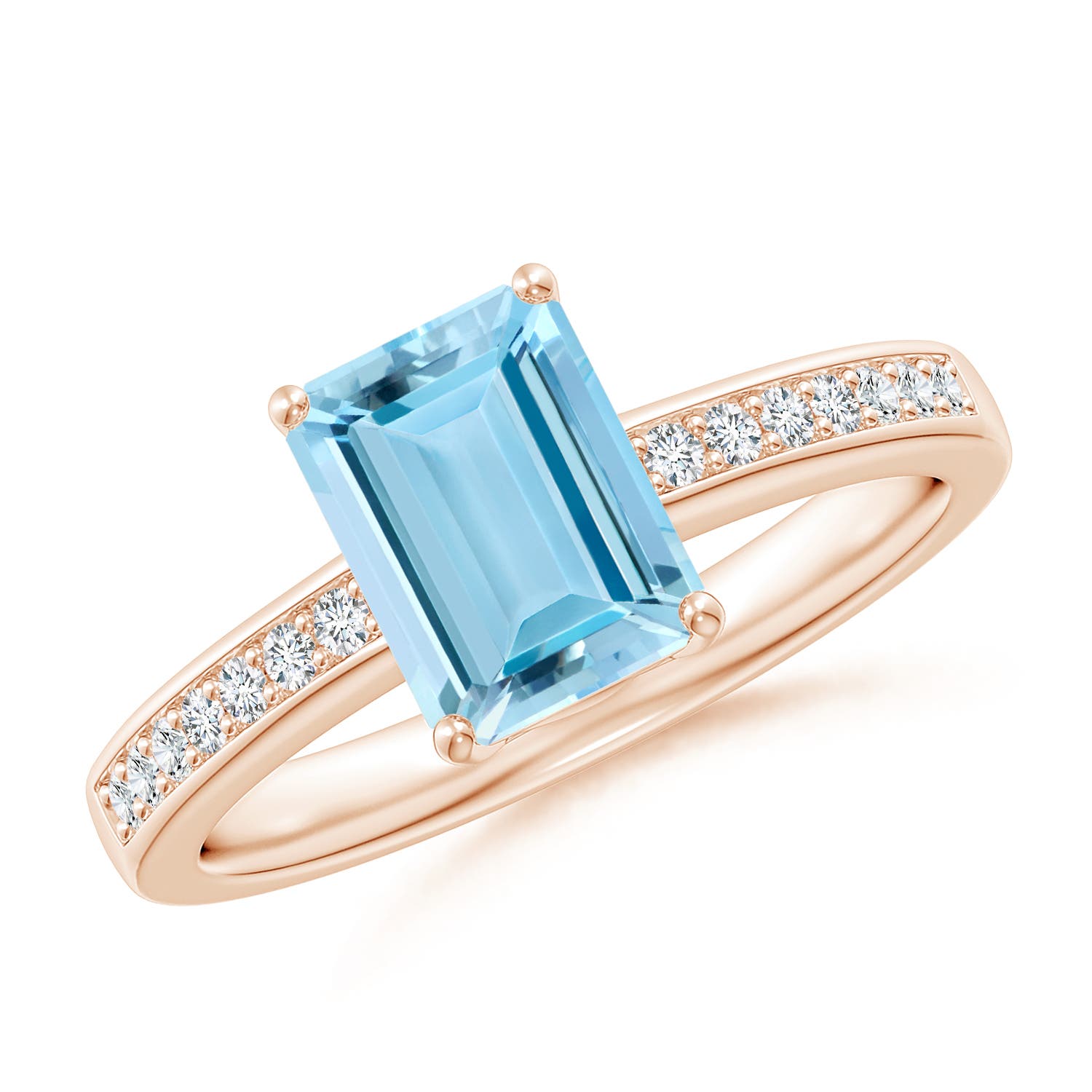 AAAA - Aquamarine / 1.49 CT / 14 KT Rose Gold