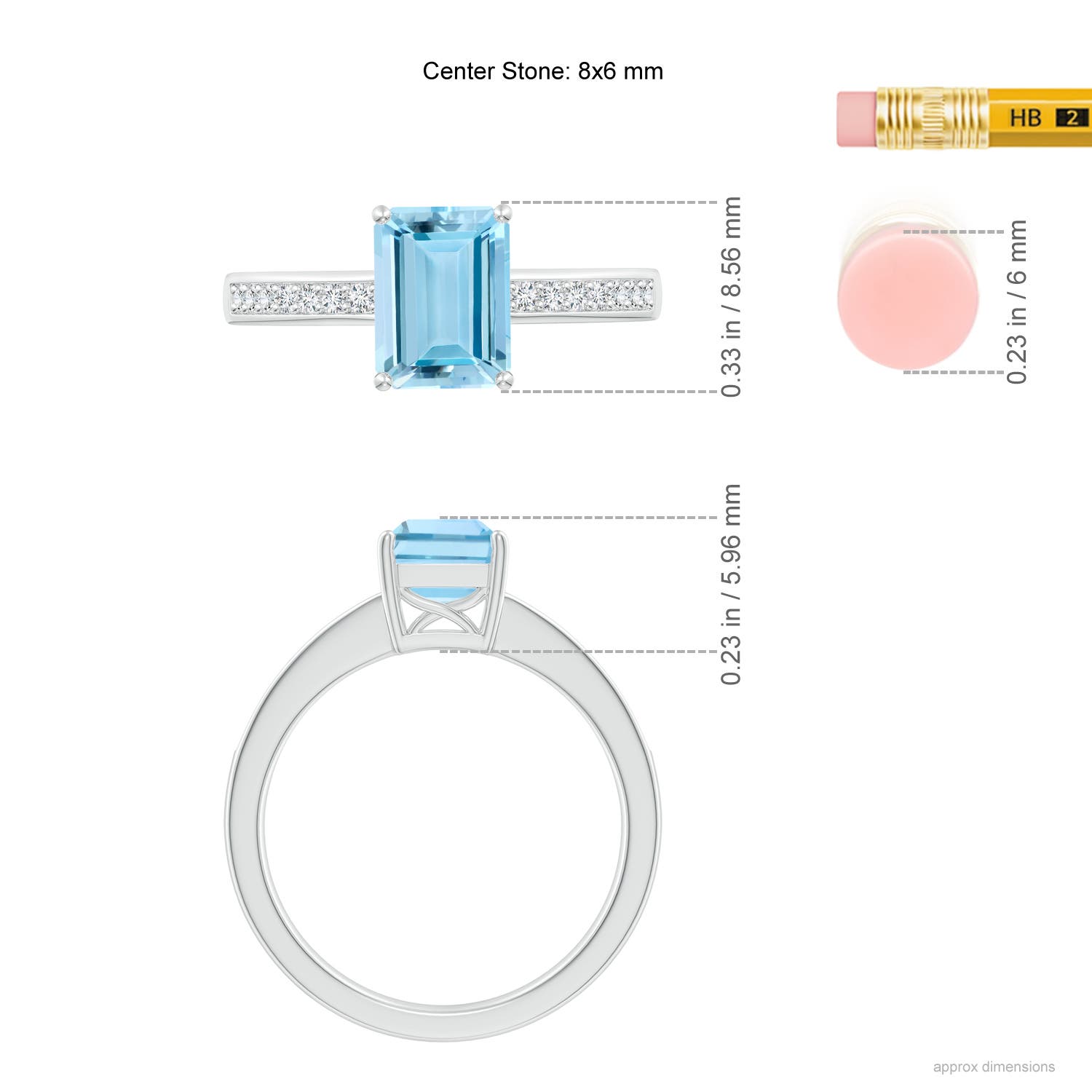 AAAA - Aquamarine / 1.49 CT / 14 KT White Gold