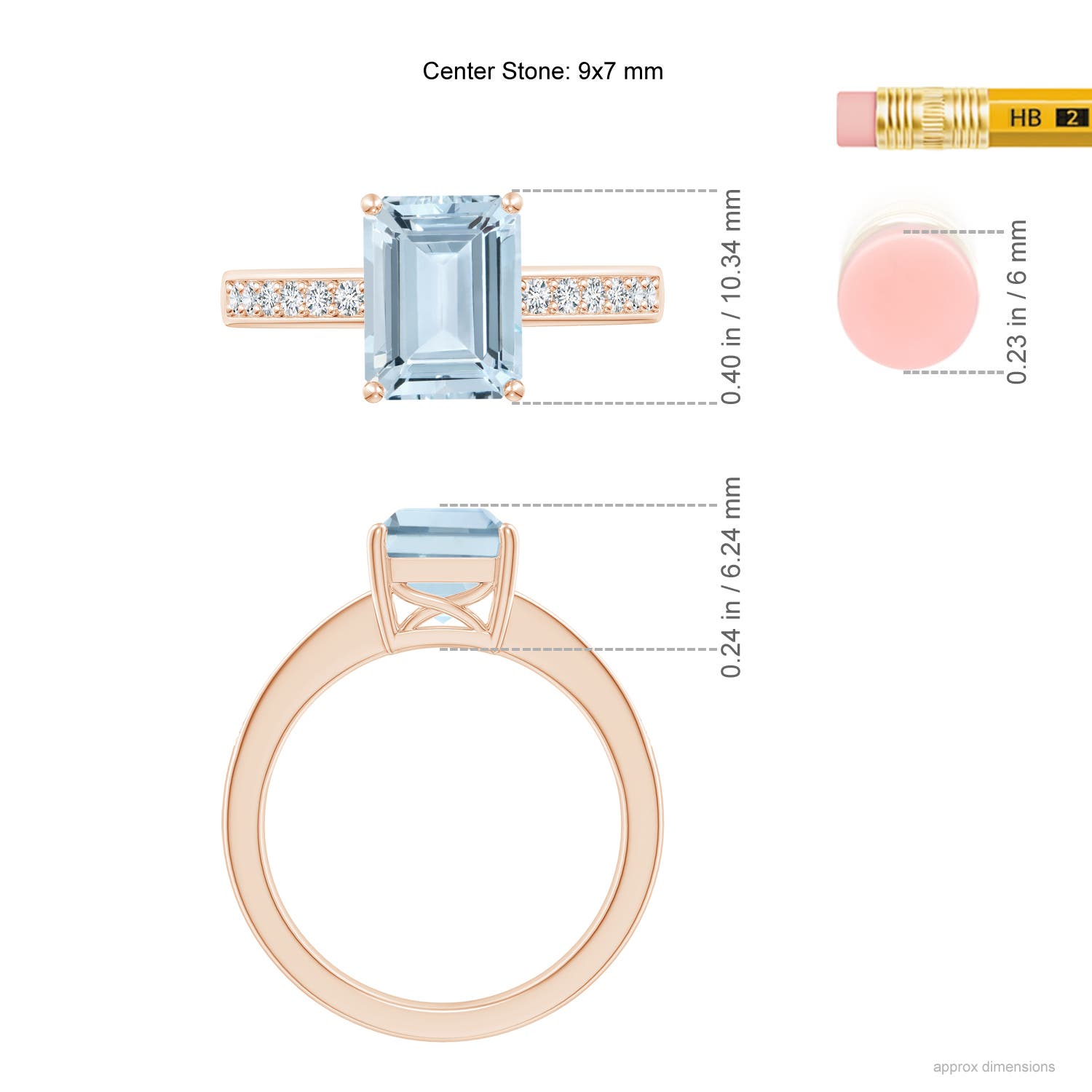 A - Aquamarine / 2.14 CT / 14 KT Rose Gold