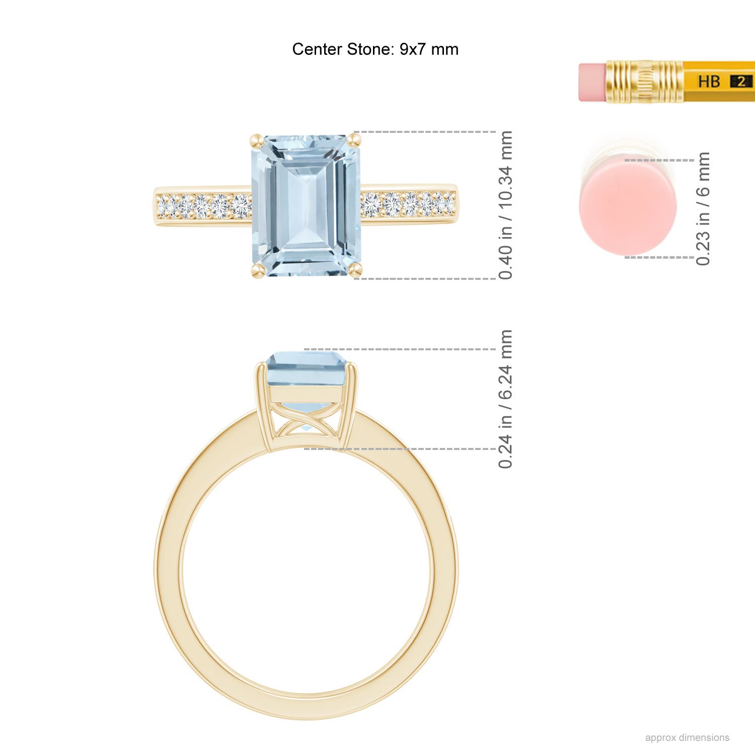 A - Aquamarine / 2.14 CT / 14 KT Yellow Gold