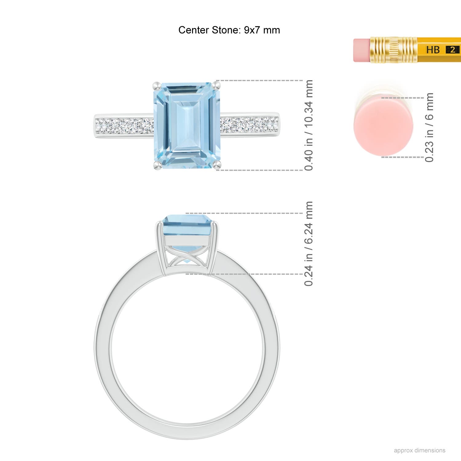 AA - Aquamarine / 2.14 CT / 14 KT White Gold