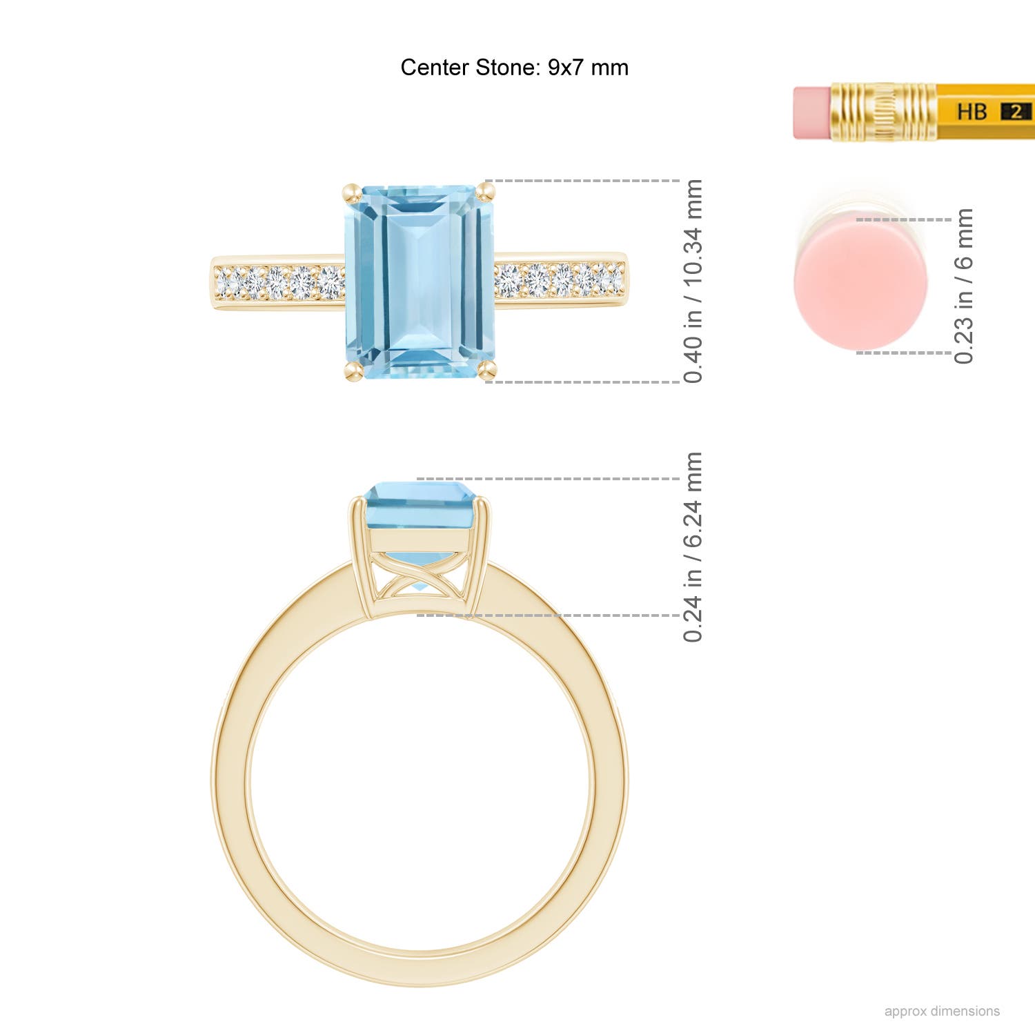 AAA - Aquamarine / 2.14 CT / 14 KT Yellow Gold