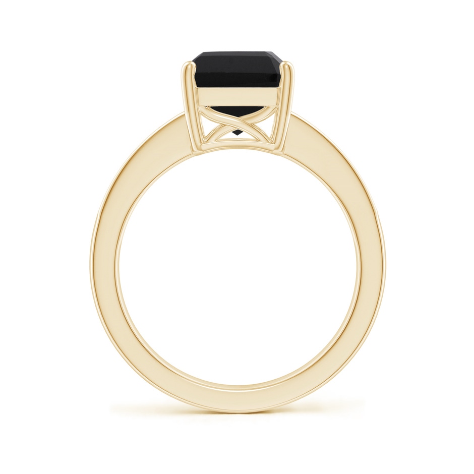 10x8mm AAA Octagonal Black Onyx Cocktail Ring with Diamonds in Yellow Gold side-1