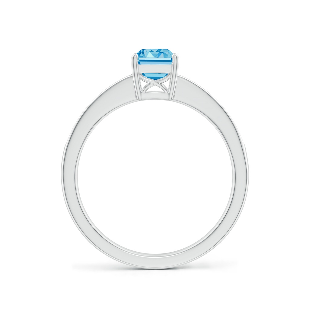 7x5mm AAAA Octagonal Fancy Intense Blue Diamond Cocktail Ring in P950 Platinum - side 199