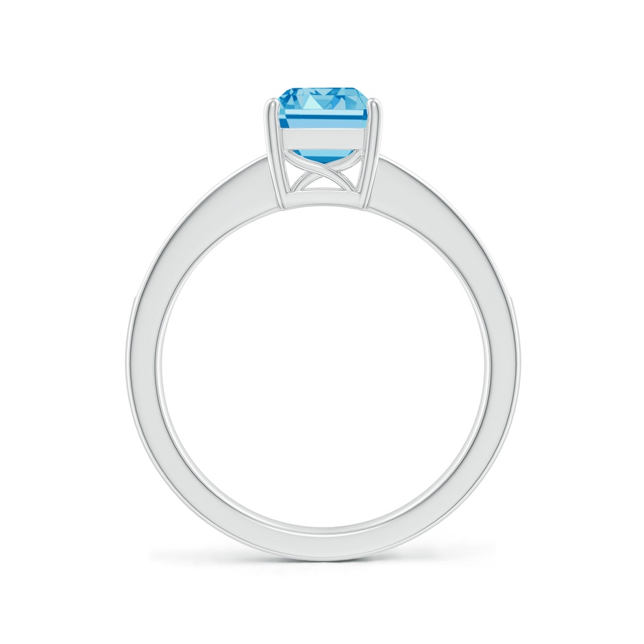 8x6mm AAAA Octagonal Fancy Intense Blue Diamond Cocktail Ring in White Gold side 199