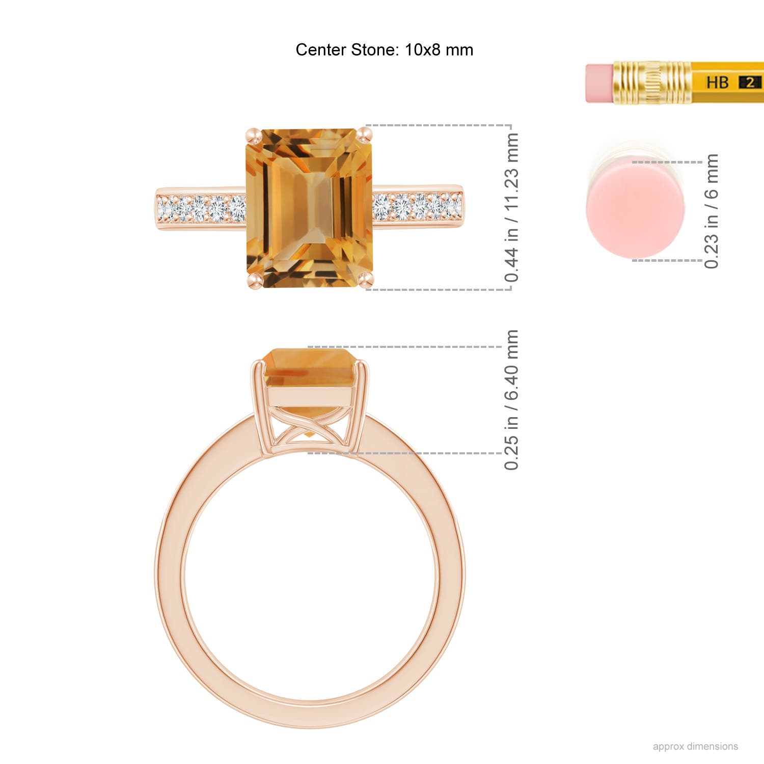 A - Citrine / 3.27 CT / 14 KT Rose Gold