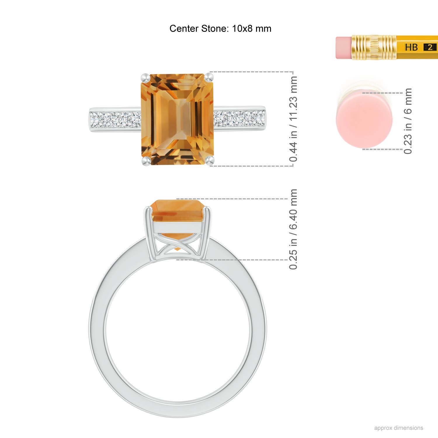 A - Citrine / 3.27 CT / 14 KT White Gold