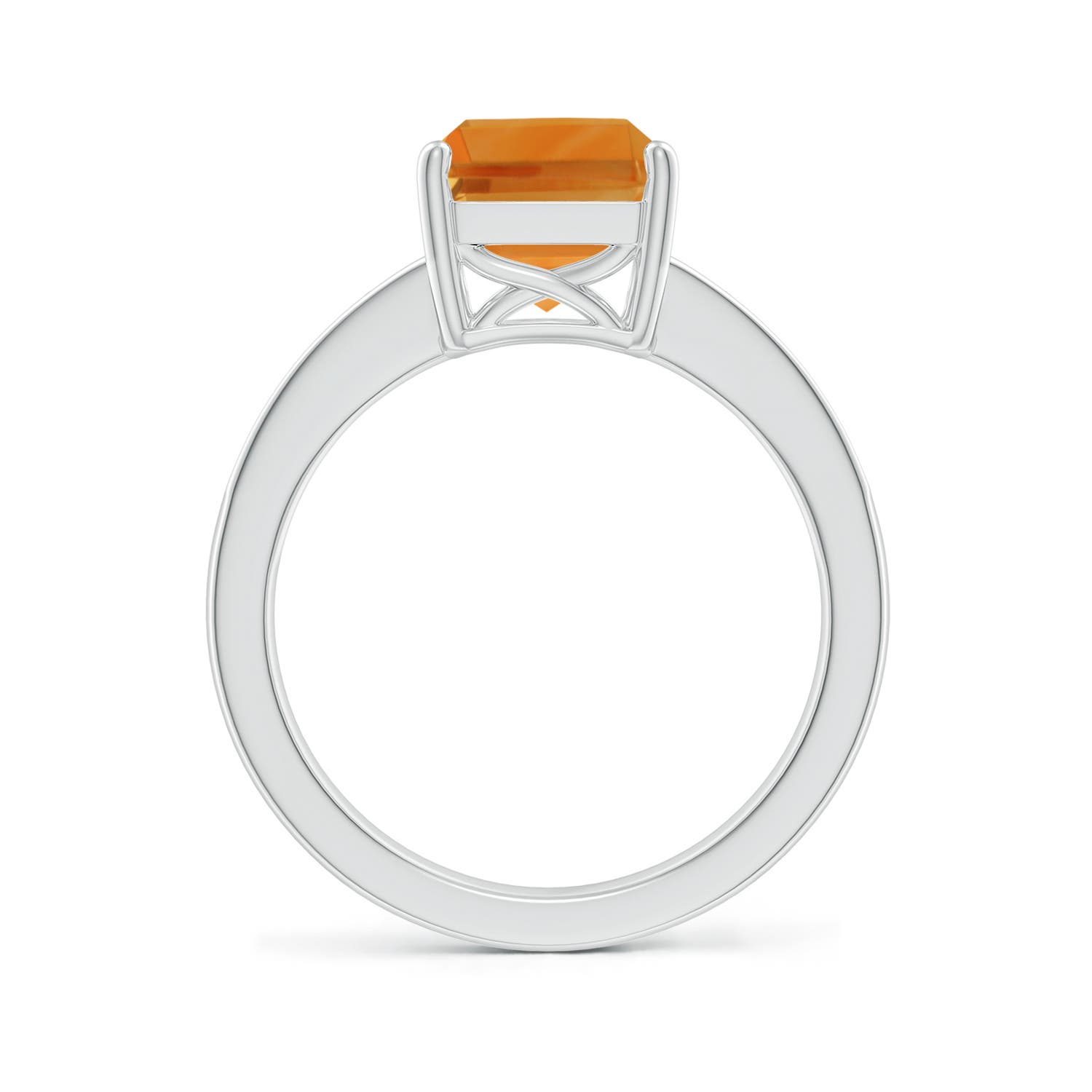 AA - Citrine / 3.27 CT / 14 KT White Gold