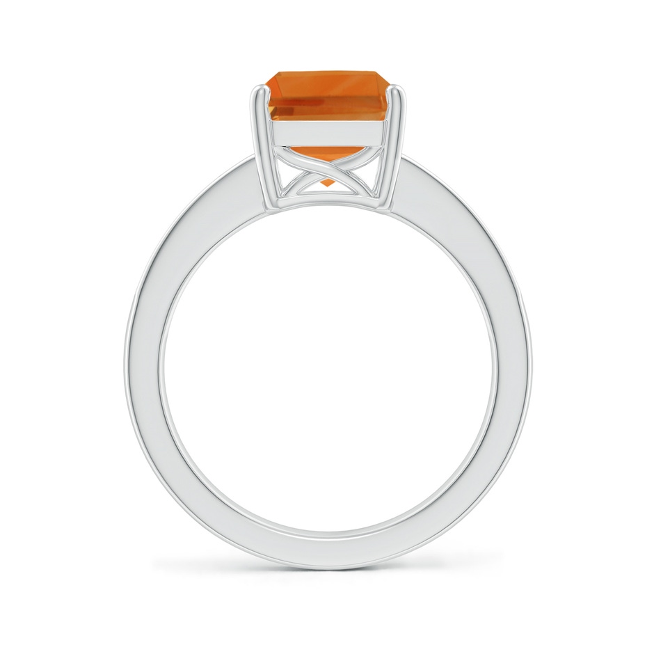 10x8mm AAA Octagonal Citrine Cocktail Ring with Diamonds in White Gold side-1