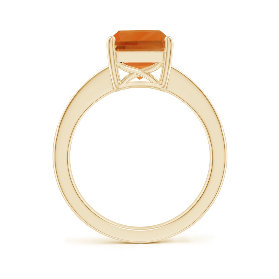 10x8mm AAA Octagonal Citrine Cocktail Ring with Diamonds in Yellow Gold side-1