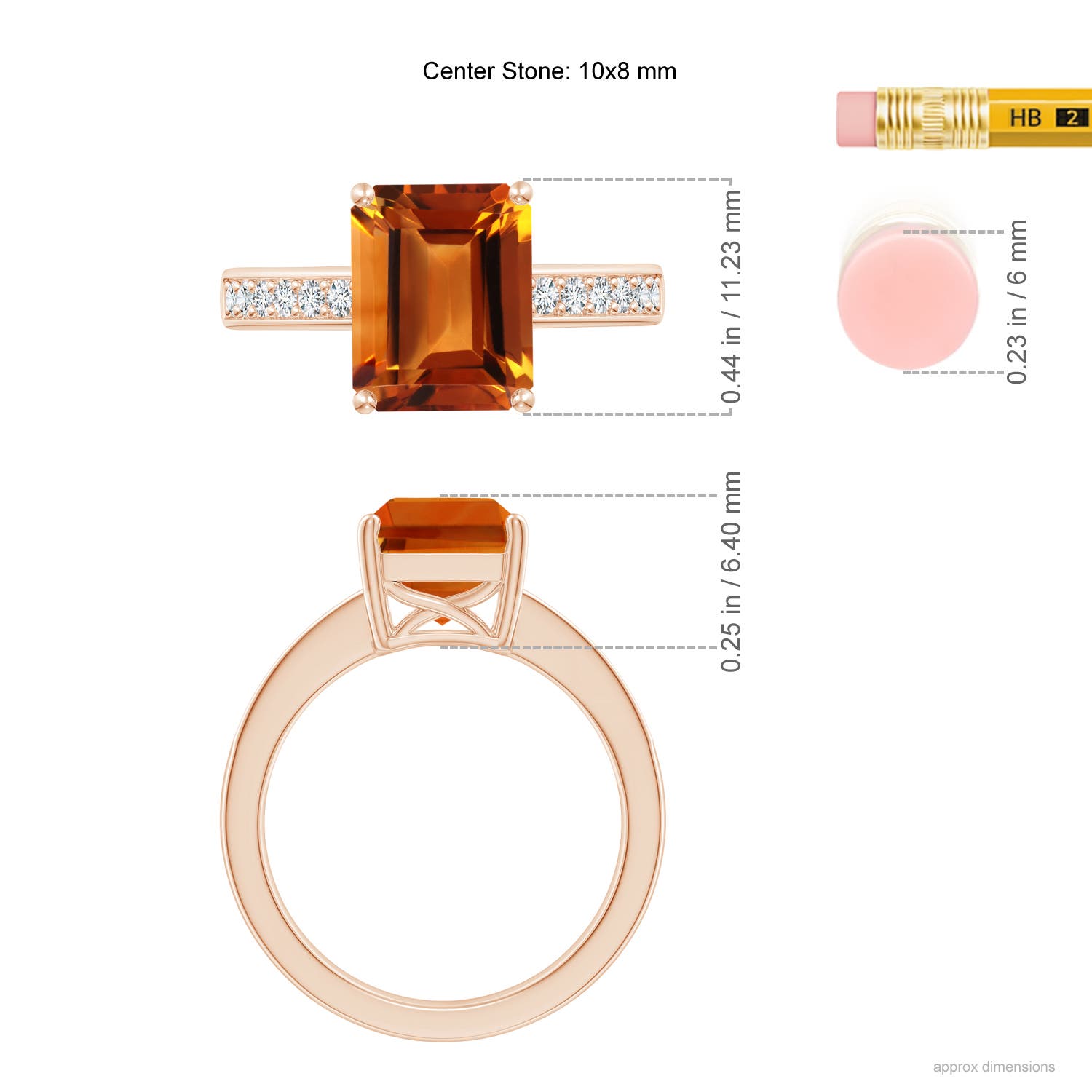 AAAA - Citrine / 3.27 CT / 14 KT Rose Gold