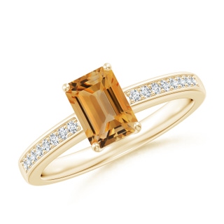 Emerald Cut A Citrine